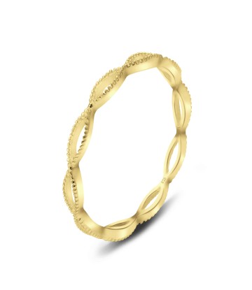 Gold Plated Infinity Spiral Silver Ring NSR-2915-GP